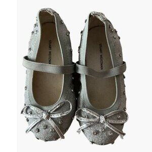 Stuart Weitzman Fannie Sparkle Slip On Ballet Shoes Toddler Girls Size 7